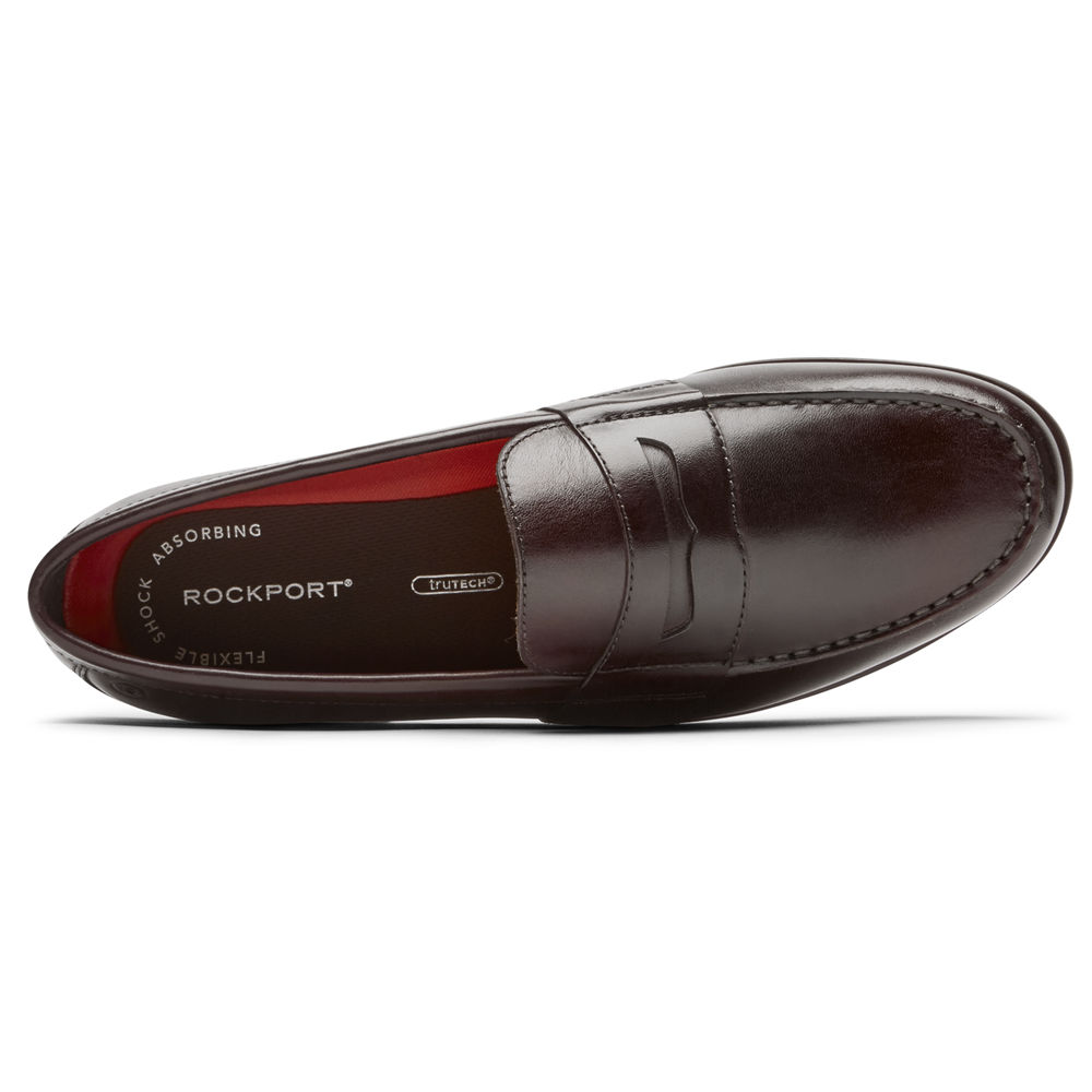 Rockport Singapore Mens Loafers - Classic Lite 2 Penny Dark Brown - GY0519672